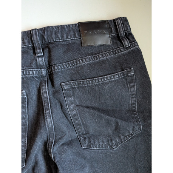 NWOT FRAME The Beaded Ankle Straight Jeans Size 27 Portia Black #3A516 - Picture 10 of 13